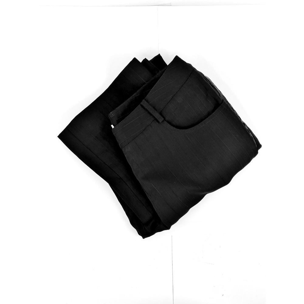 Christian Dior Luxury Pants Women's 8 Black Lambskin Trimmed Striped Lined 40 - Picture 14 of 14